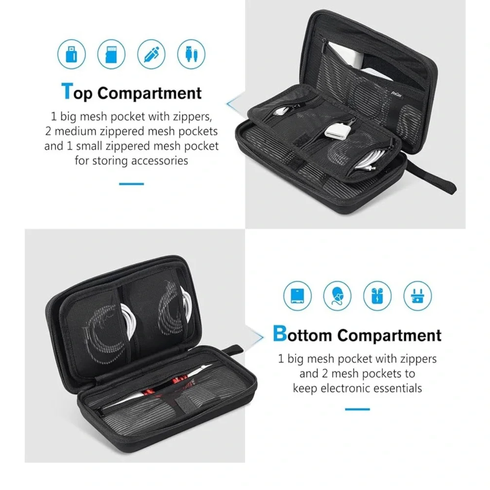 📦 For Sale: ProCase Hard Electronic Travel Organizer - Black